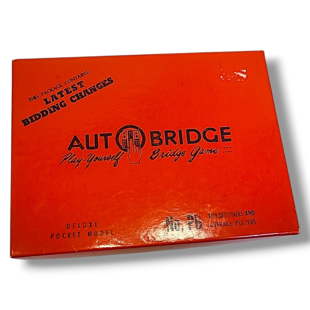 Vintage Autobridge Deluxe‎ Pocket Model No PB Play Yourself Card Game w/ Sheets